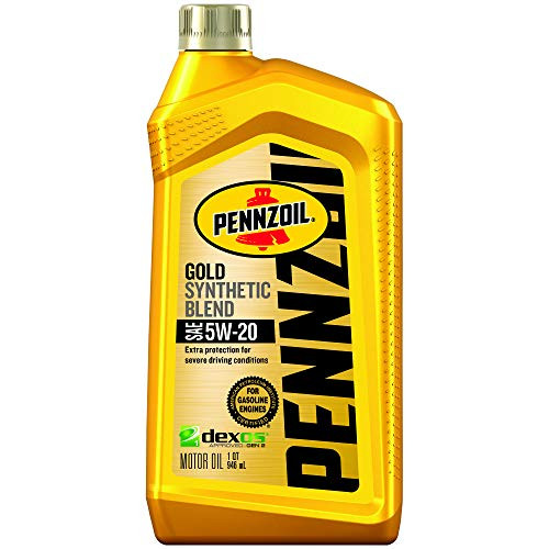 Pennzoil Gold Synthetic Blend 5W-20 Motor Oil (SN-GF/5 dexos1), 1 Quart