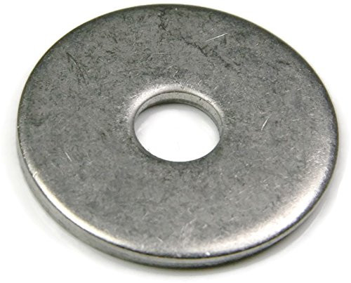 Magerack 1/4 x 1-1/4" Flat Fender Washers 304 Stainless Steel 18-8 Pack 10