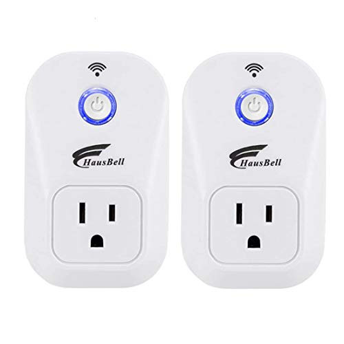 HAUSBELL WiFi Smart Plug, Alexa Smart Plug, WiFi Outlet, Mini Socket, Smart Outlets, WiFi Outlet Plug, Smart Home Devices, Compatible with Alexa, Echo, Google Home, Remote Control No Hub Required