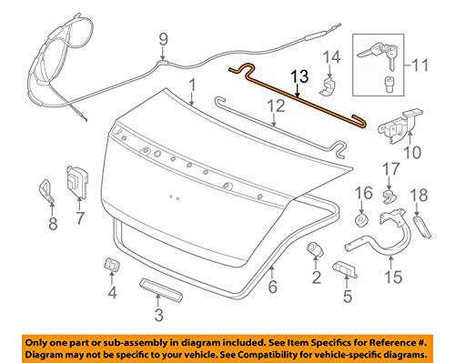 Genuine Honda 74872-T3L-A00 Left Trunk Open Spring