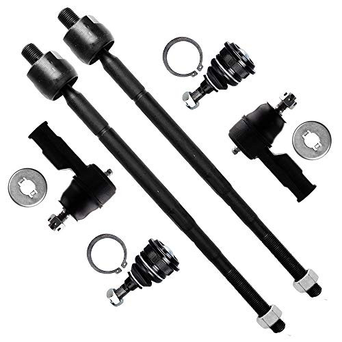 SCITOO 6pcs Suspension Kit 2 Front Inner 2 Front Outer Tie Rod End 2 Front Lower Ball Joint Compatible fit 2003-2008 Hyundai Tiburon 2005-2009 Kia Spectra SCITOO 6pcs Suspension Kit 2 Front Inner 2 Front Outer Tie Rod End 2 Front Lower Ball Joint Compatible fit 2003-2008 Hyundai Tiburon 2005-2009 Kia Spectra