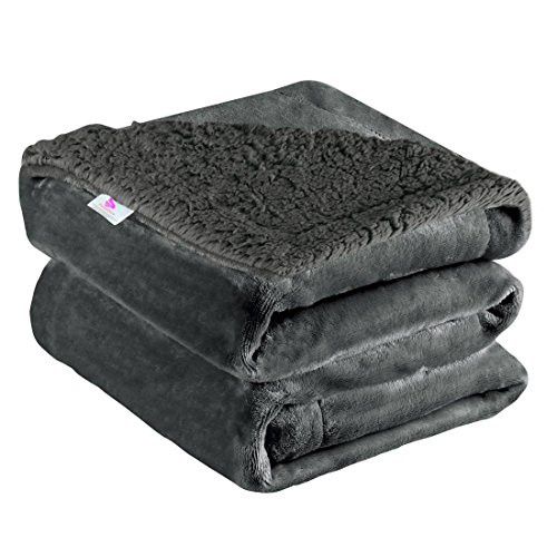 uxcell Sherpa Fleece Blanket Fuzzy Soft Microfiber Plush Reversible Flannel Throw Blanket Blanket for Sofa Couch or Bed, Dark Gray Throw-50" x 60" uxcell Sherpa Fleece Blanket Fuzzy Soft Microfiber Plush Reversible Flannel Throw Blanket Blanket for Sofa Couch or Bed, Dark Gray Throw-50" x 60"