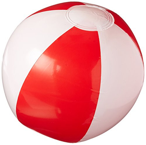 Rhode Island Novelty 12" Red & White Beach Ball (12 Piece Per Order)