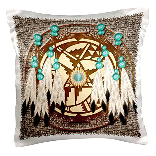 3dRose pc_108094_1 Designer One of A Kind Native American Art-Pillow Case, 16 by 16"