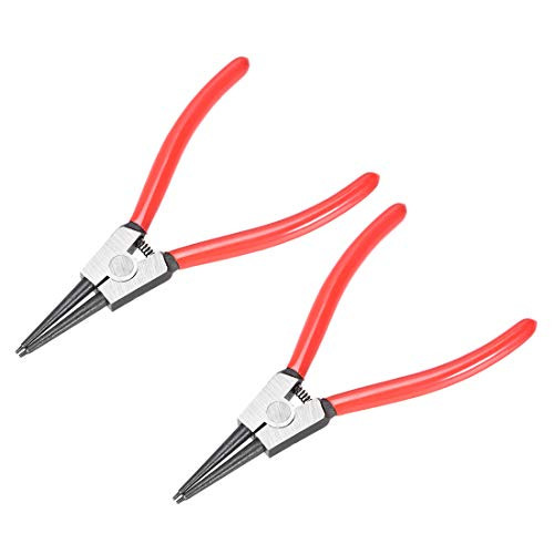 uxcell External Snap Ring Pliers 7 Inch Straight Retaining Ring Pliers Precision Circlip Pliers 2 Pcs