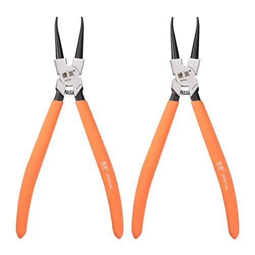 uxcell Internal Retaining Ring Pliers Straight Snap Ring Pliers Precision Circlip Pliers 9-Inch 2 Pcs