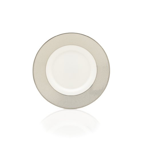 Mikasa Confetti Platinum 6-1/2-Inch Tea Saucer, White