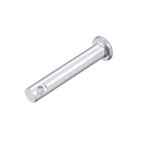 uxcell Single Hole Clevis Pins - 6mm X 35mm Flat Head Zinc-Plating Solid Steel Link Hinge Pin 20Pcs