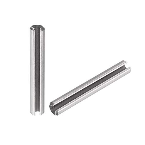 uxcell Slotted Spring Pin - M2.5 x 20mm 304 Stainless Steel Split Spring Roll Dowel Pins Plain Finish 50Pcs
