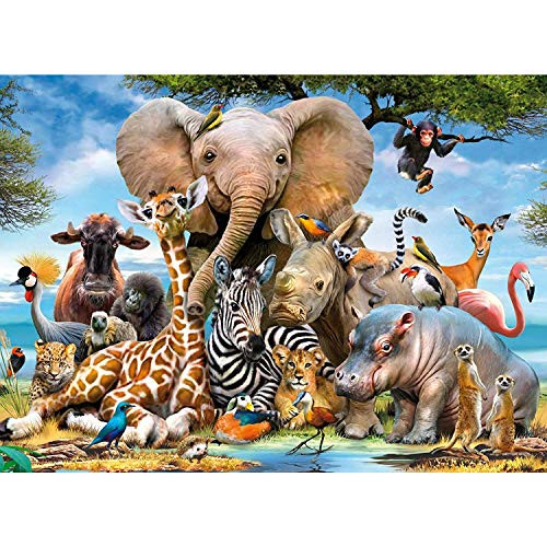 TUPARKA 1000 Pcs Animal Puzzles Educational Intellectual Decompressing Fun Jigsaw Puzzles Game for Kids Adults