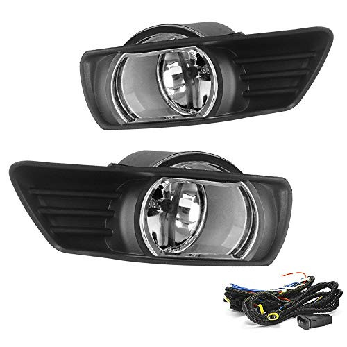 Driving Fog Lights Lamps Replacement for Toyota Camry 2007 2008 2009 with H11 12V 55W Halogen Bulbs & Switch and Wiring Kit (Clear Lens) Driving Fog Lights Lamps Replacement for Toyota Camry 2007 2008 2009 with H11 12V 55W Halogen Bulbs & Switch and Wiring Kit (Clear Lens)