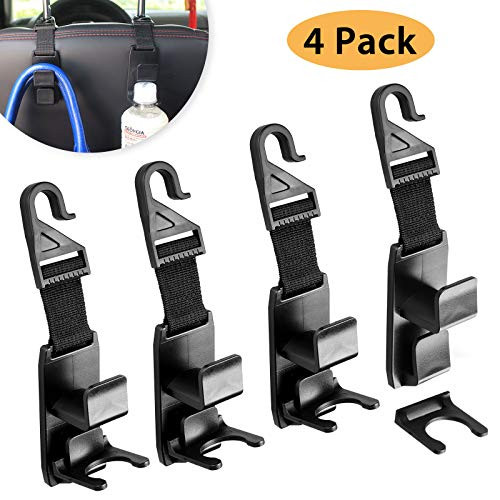 EEEKit Car Backseat Headrest Hook, Strong and Durable Car Seat Headrest Hanger Storage for Handbags, Purses, Coats, and Grocery Bags, Universal Vehicle Car Seat Back Headrest Bottle Holder (4 Pack) EEEKit Car Backseat Headrest Hook, Strong and Durable Car Seat Headrest Hanger Storage for Handbags, Purses, Coats, and Grocery Bags, Universal Vehicle Car Seat Back Headrest Bottle Holder (4 Pack)