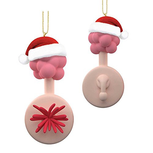 Kurt Adler Rick and Morty Plumbus with Santa Hat Ornament Home Decor