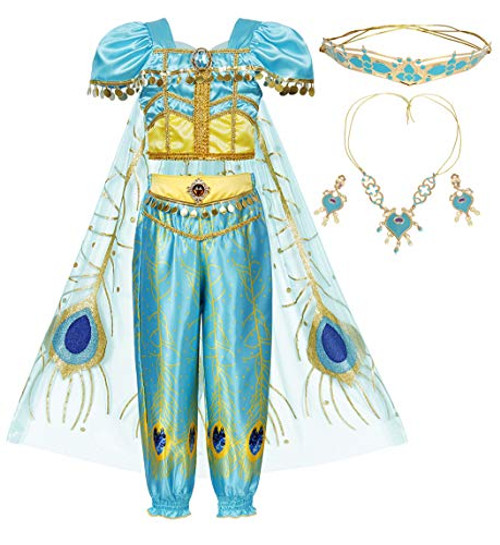 AmzBarley Girls Princess Halloween Cosplay Fancy Dress Up Holiday Carnival Costume Outfits Set Kids Birthday Theme Party Role Play School Performance Clothes with Accessories Size 6-7Years AmzBarley Girls Princess Halloween Cosplay Fancy Dress Up Holiday Carnival Costume Outfits Set Kids Birthday Theme Party Role Play School Performance Clothes with Accessories Size 6-7Years