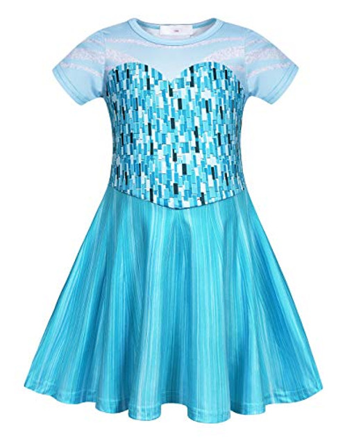 AmzBarley Girls Princess Fancy Dress Up Kids Holiday Costume Outfit Halloween Cosplay Role Play Clothes Childs School Performance Theme Party Dresses Blue 50 Size 9-10Years/Tag 140 AmzBarley Girls Princess Fancy Dress Up Kids Holiday Costume Outfit Halloween Cosplay Role Play Clothes Childs School Performance Theme Party Dresses Blue 50 Size 9-10Years/Tag 140