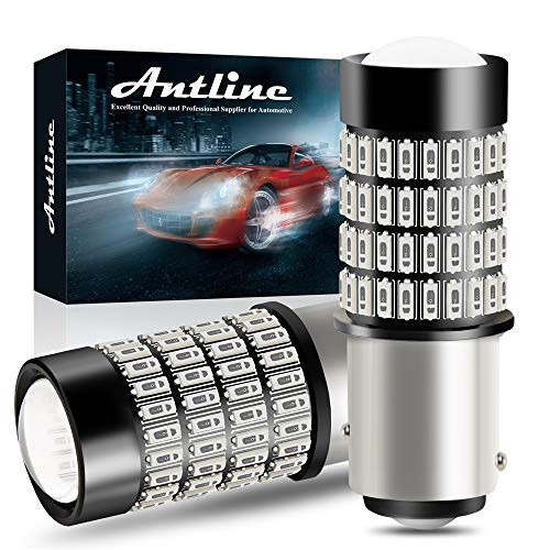 1157 LED Bulbs, ANTLINE Super Bright 4014 102-SMD 2057 2357 7528 2057A 1157A LED Bulbs with Projector for Brake Tail Lights, Turn Signal Lights, Parking or Running Lights, Brilliant Red(Pack of 2) 1157 LED Bulbs, ANTLINE Super Bright 4014 102-SMD 2057 2357 7528 2057A 1157A LED Bulbs with Projector for Brake Tail Lights, Turn Signal Lights, Parking or Running Lights, Brilliant Red(Pack of 2)