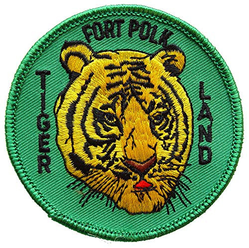 United States Army Fort Polk Tigerland Training School Patch, with Iron-On Adhesive
