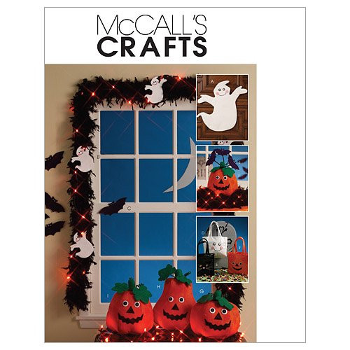 McCall's Patterns M5949 Ghosts, Bats, Treat Bags And Pumpkins, One Size Only