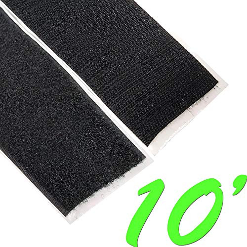 Electriduct 2" Adhesive Backed Hook & Loop Sticky Back Tape Fabric Fastener - 10 Feet