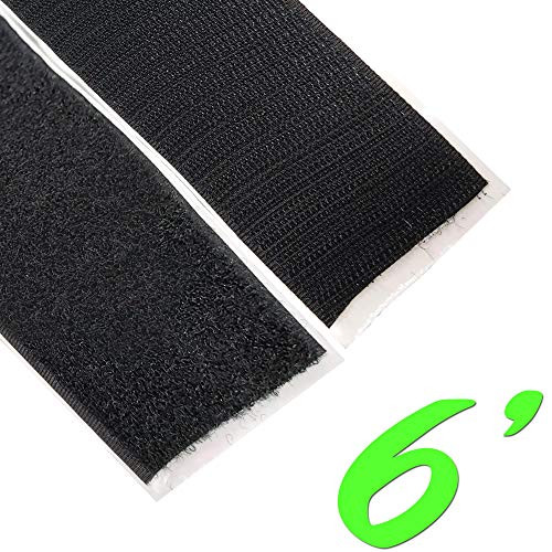 Electriduct 4" Self Adhesive Hook & Loop Sticky Back Tape Fabric Fastener - 5 Feet