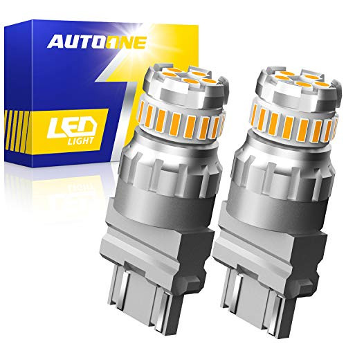 AUTOONE 3157 LED Bulbs Amber, LED Blinker Turn Signal 3156 3056 3157KX 4157 3457 4157NAK 3757 T25 Wedge Light Bulbs