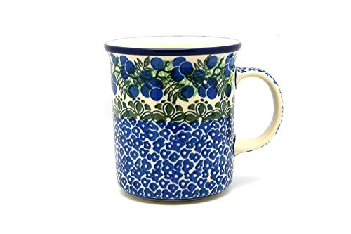 Polish Pottery Mug - Big Straight Sided - Huckleberry