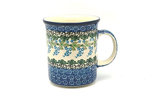 Polish Pottery Mug - Big Straight Sided - Wisteria