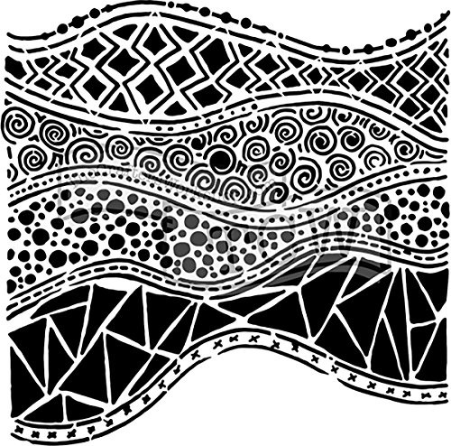 Crafters Workshop TCW743 Template 12"X12"-Crazy Waves