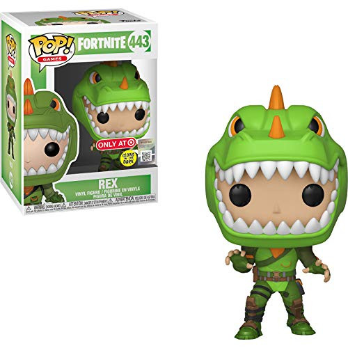 Funko Rex [Glow-in-Dark] (Target Exc): Pop! Games Vinyl Figure & 1 Compatible Graphic Protector Bundle (443 - 40944 - B)