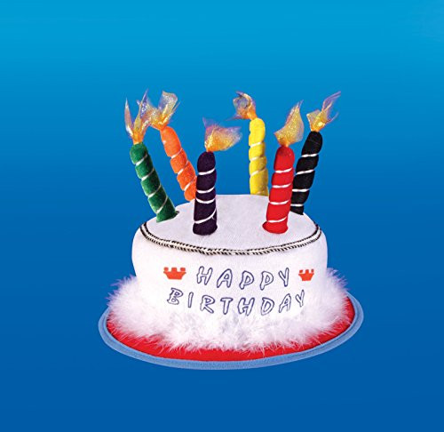 Loftus International Star Power Birthday Candle Party Hat, White, One Size