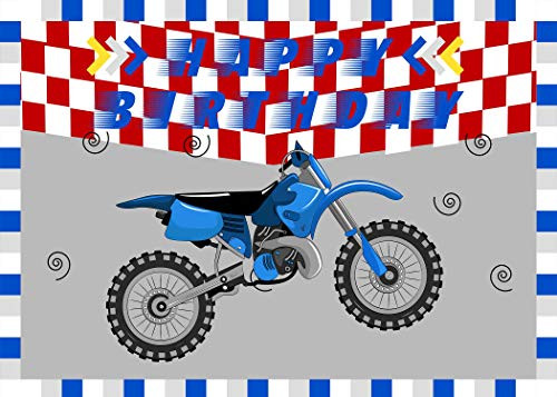 FHZON 7x5ft Motorcycle Backdrop Birthday Stripes Photography Background Theme Party Wallpaper Photo Booth Props BJLHFH64