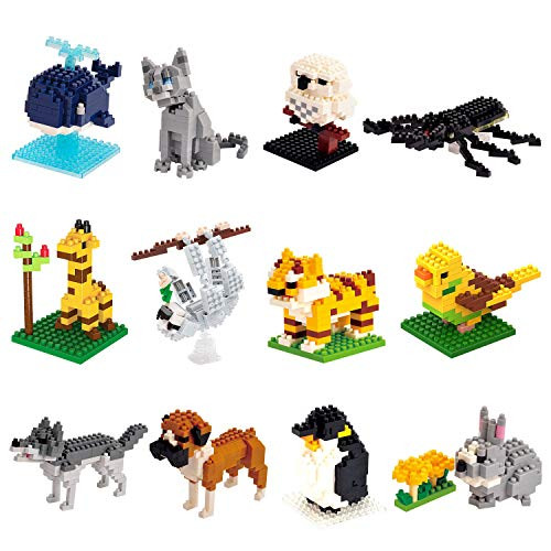 Kimiangel 12PCS Party Favors for Kids, Mini Animals Building Blocks Sets for Goodie Bags, Prizes, Birthday Gifts (12 Different Animals Blocks) Kimiangel 12PCS Party Favors for Kids, Mini Animals Building Blocks Sets for Goodie Bags, Prizes, Birthday Gifts (12 Different Animals Blocks)