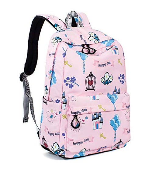 Leaper Cute Backpack School Bookbags College Bags Travel Daypack Pink