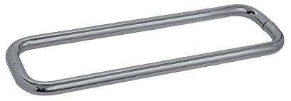 CRL Chrome 6" Back-To-Back Solid Brass 3/4" Diameter Pull Handles without Metal Washers