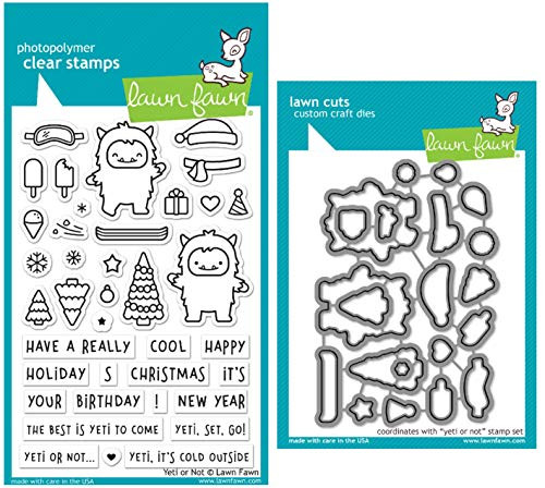Lawn Fawn Yeti or Not Clear Stamps and Coordinating Dies - Bundle of 2 Items (LF2027, LF2028) Lawn Fawn Yeti or Not Clear Stamps and Coordinating Dies - Bundle of 2 Items (LF2027, LF2028)