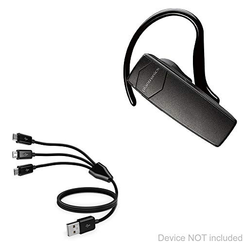 Plantronics Explorer 55 Cable, BoxWave [MultiCharge MicroUSB Cable] Multiple Charging Cable Micro USB Cable for Plantronics Explorer 55 - Black