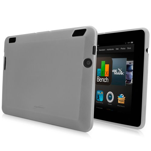 Kindle Fire HDX 7 Case, BoxWave [Arctic Frost Crystal Slip] Flexible, Form Fitting, TPU Case for Amazon Kindle Fire HDX 7 - Frosted Clear