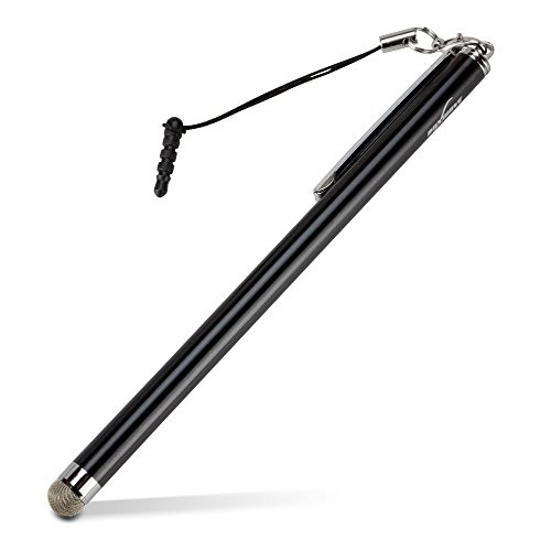 Dell Venue Pro Stylus Pen, BoxWave [EverTouch Slimline Capacitive Stylus] Slim Barrel Capacitive Stylus with FiberMesh Tip for Dell Venue Pro - Jet Black