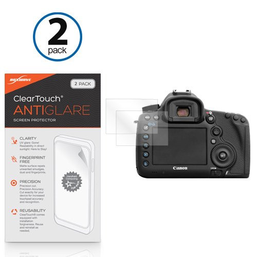 Canon EOS 5D Mark III Screen Protector, BoxWave [ClearTouch Anti-Glare (2-Pack)] Anti-Fingerprint Matte Film Skin for Canon EOS 5D Mark III