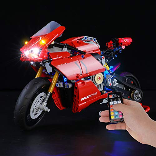 BRIKSMAX Led Lighting Kit for Ducati Panigale V4 R - Compatible with Lego 42107 Building Blocks Model- Not Include The Lego Set