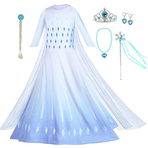 Tejemu Princess Dresses for Girls Snow Queen Halloween Costume Birthday Party
