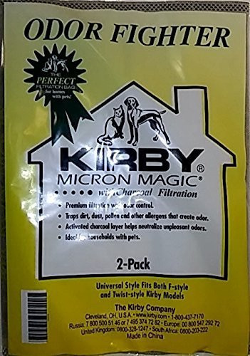 Kirby Avalir & Sentria Odor Fighter Charcoal Filtration Vacuum Bags 2-Pack OEM# 202816