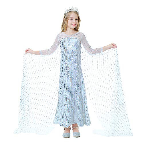 Tsyllyp Girls Sequined Princess Dress Up Costumes Halloween Christmas Birthday Party Gowns