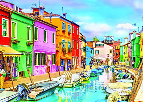 1000 Piece Puzzle for Adults: Beautiful Burano Italy Jigsaw Puzzle