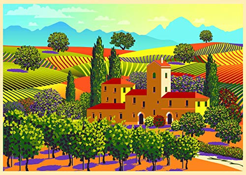 1000 Piece Puzzle for Adults: Tuscan Hills Jigsaw Puzzle