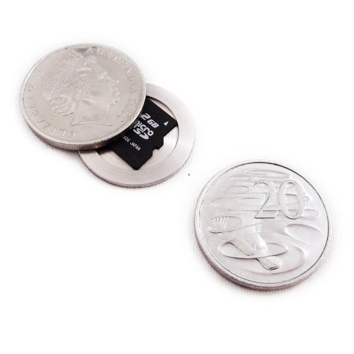 Australian Coin - Micro SD Card Covert Coin - Secret Compartment Coin