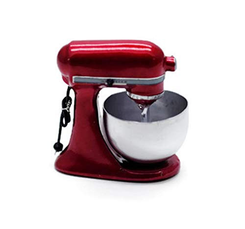 Vintage Dark Red Bread Dough Mixer Machine Dollhouse Miniatures Food Kitchen by Cool Price