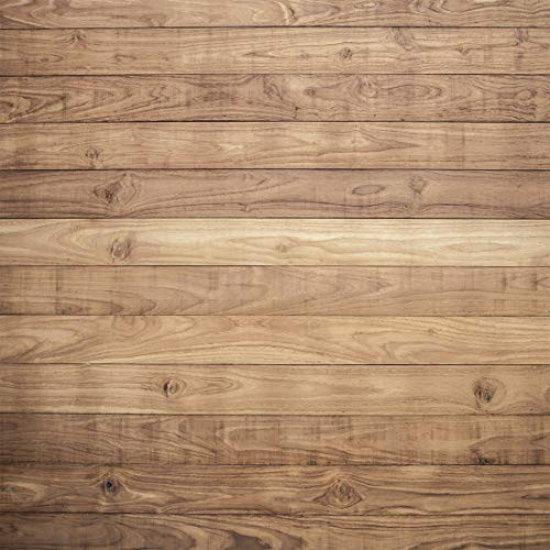 LYWYGG 8x8ft Wooden Backdrop Baby Shower Backdrops Party Decorations Backdrops Props for Studio for Photographers Retro Wood Wall Background Cloth Seamless CP-176-0808