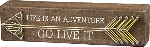 Primitives by Kathy String Art Sign, 8 x 2, Life Is an Adventure