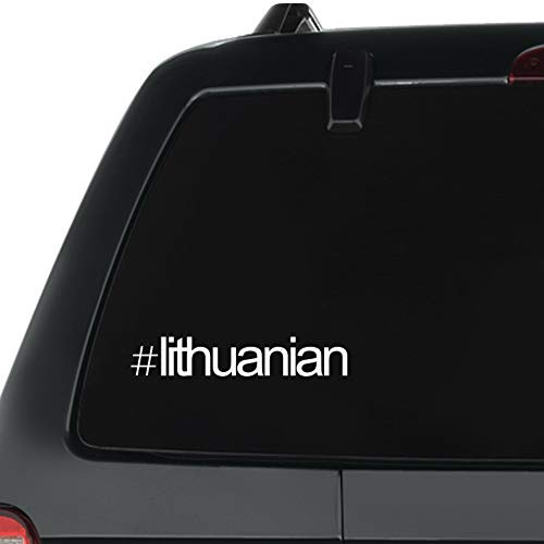 Eddany Hashtag Lithuanian Bold Text Pack of 3 Vinyl Decal